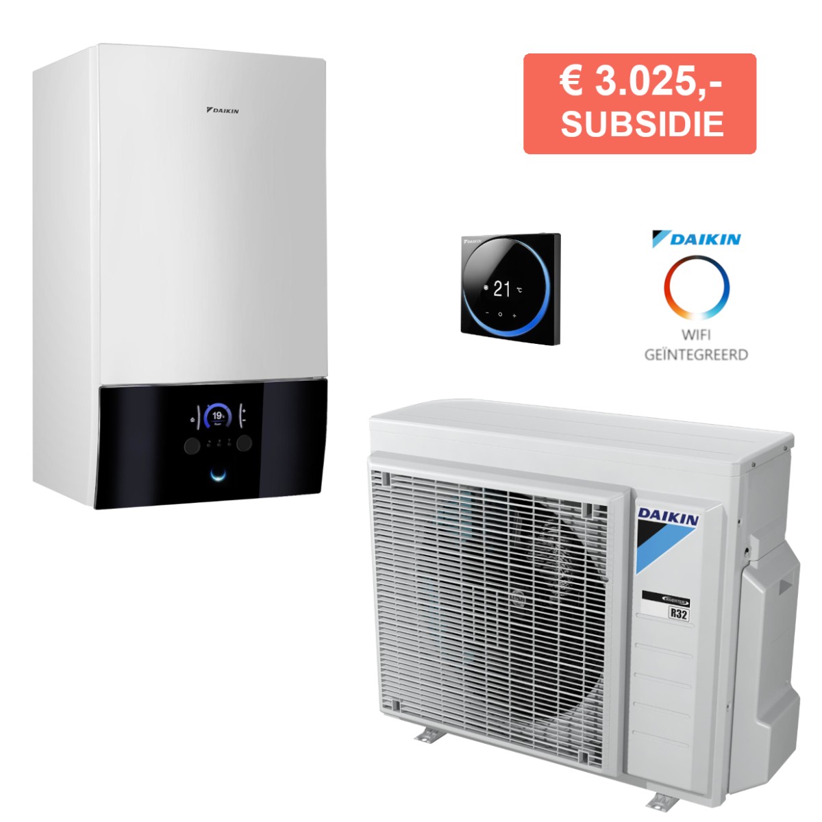 Daikin Altherma 3 RW - 8 kW verwarmen inclusief montage Daikin Altherma 3 RW - 8 kW verwarmen inclusief montage